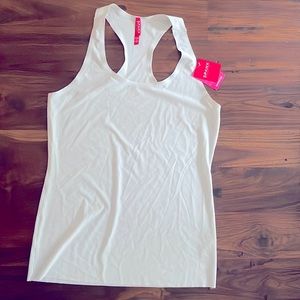SPANX perforated racer back tank Medium in Crystal Grey